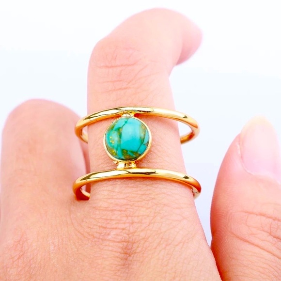 🍒3/$30 New Vintage Turquoise Ring - Picture 2 of 6